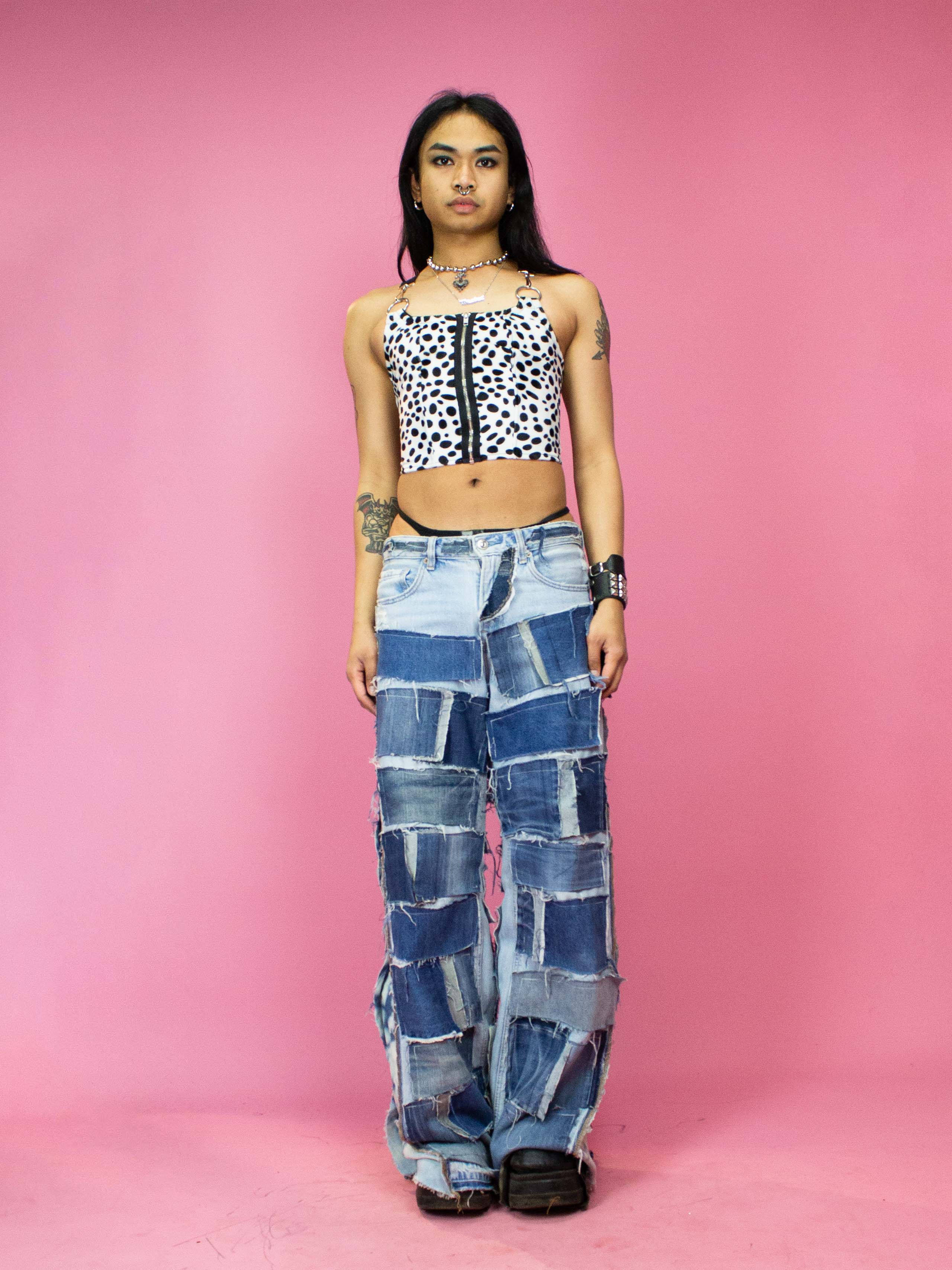 AMALGAMAR PATCHWORK JEANS - Image 3