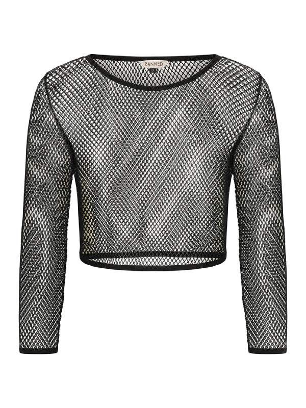BANNED GREY METALLIC NO RULES MESH TOP TP10762 - Image 4