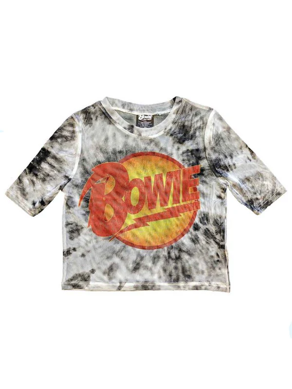 BOWIE MESH CROP TOP DIAMOND DOGS LOGO