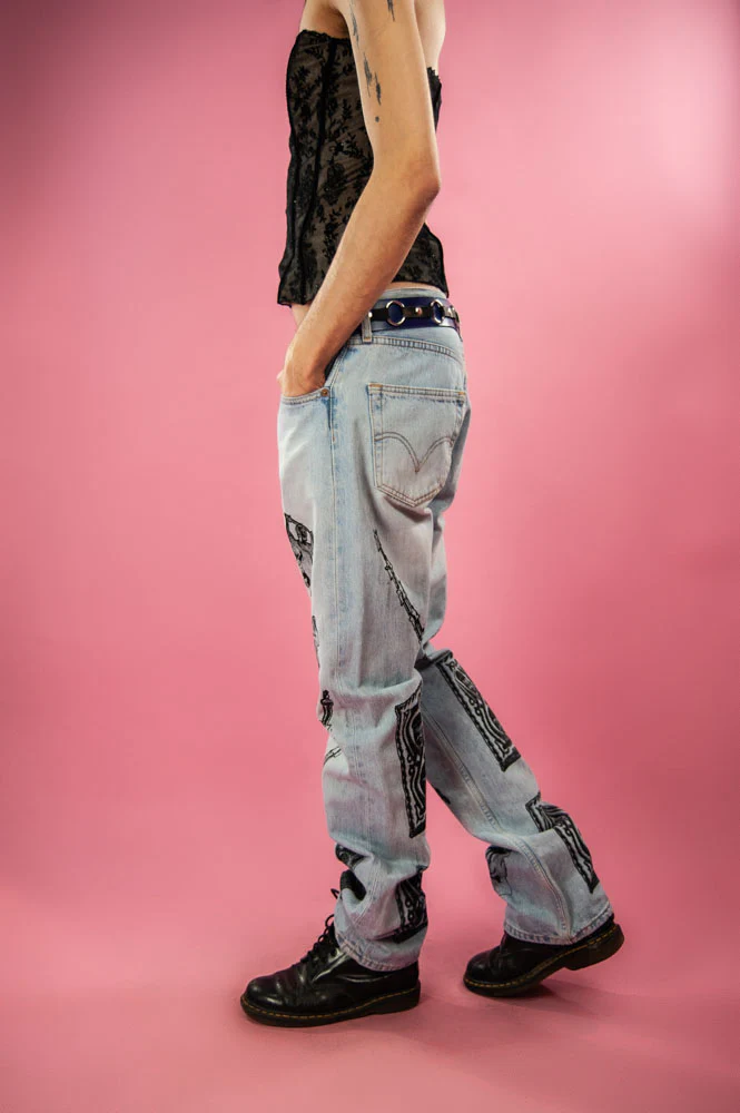 CRITICA PRINTED BLUE JEANS - Image 3