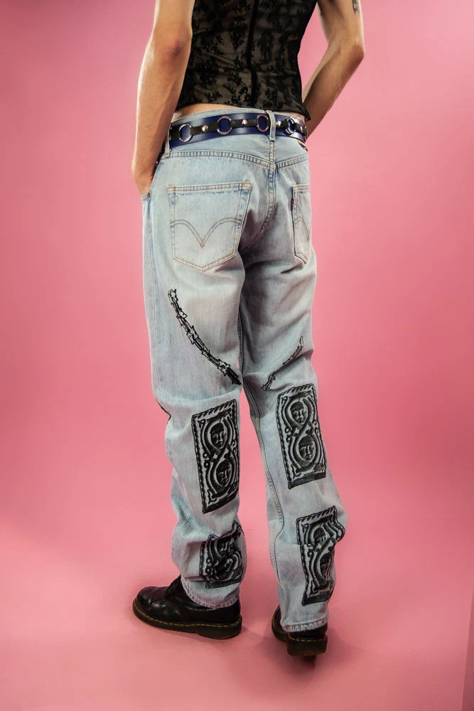 CRITICA PRINTED BLUE JEANS - Image 4