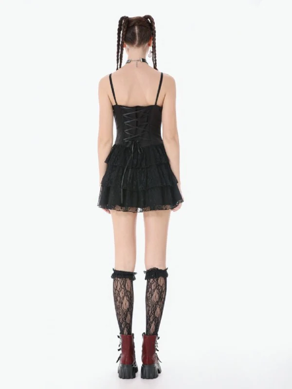 DARK IN LOVE CRIMSON LAYERED DRESS DW1146 - Image 4