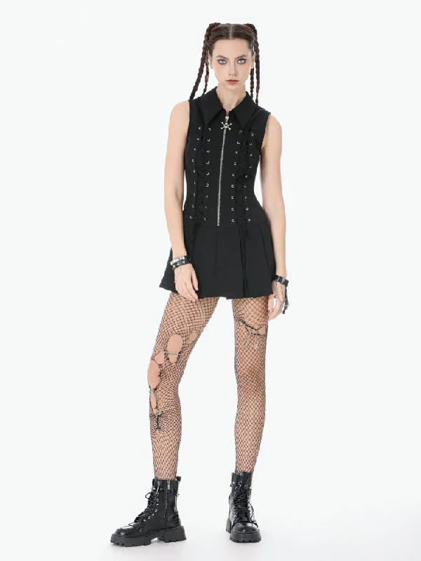 DARK IN LOVE SKULL ZIP DRESS DW1147 - Image 3