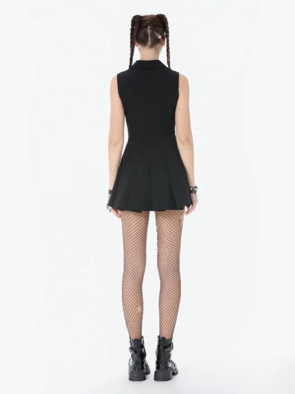 DARK IN LOVE SKULL ZIP DRESS DW1147 - Image 4