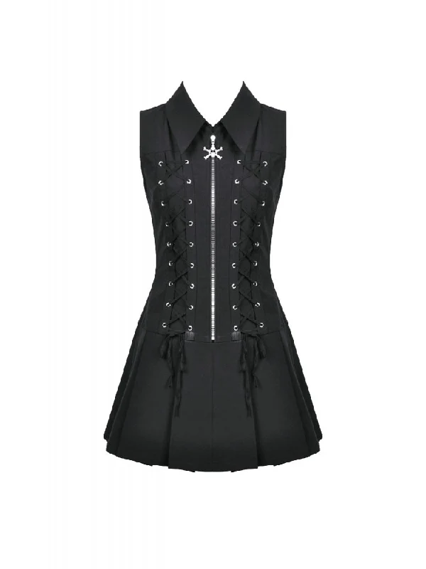 DARK IN LOVE SKULL ZIP DRESS DW1147 - Image 5
