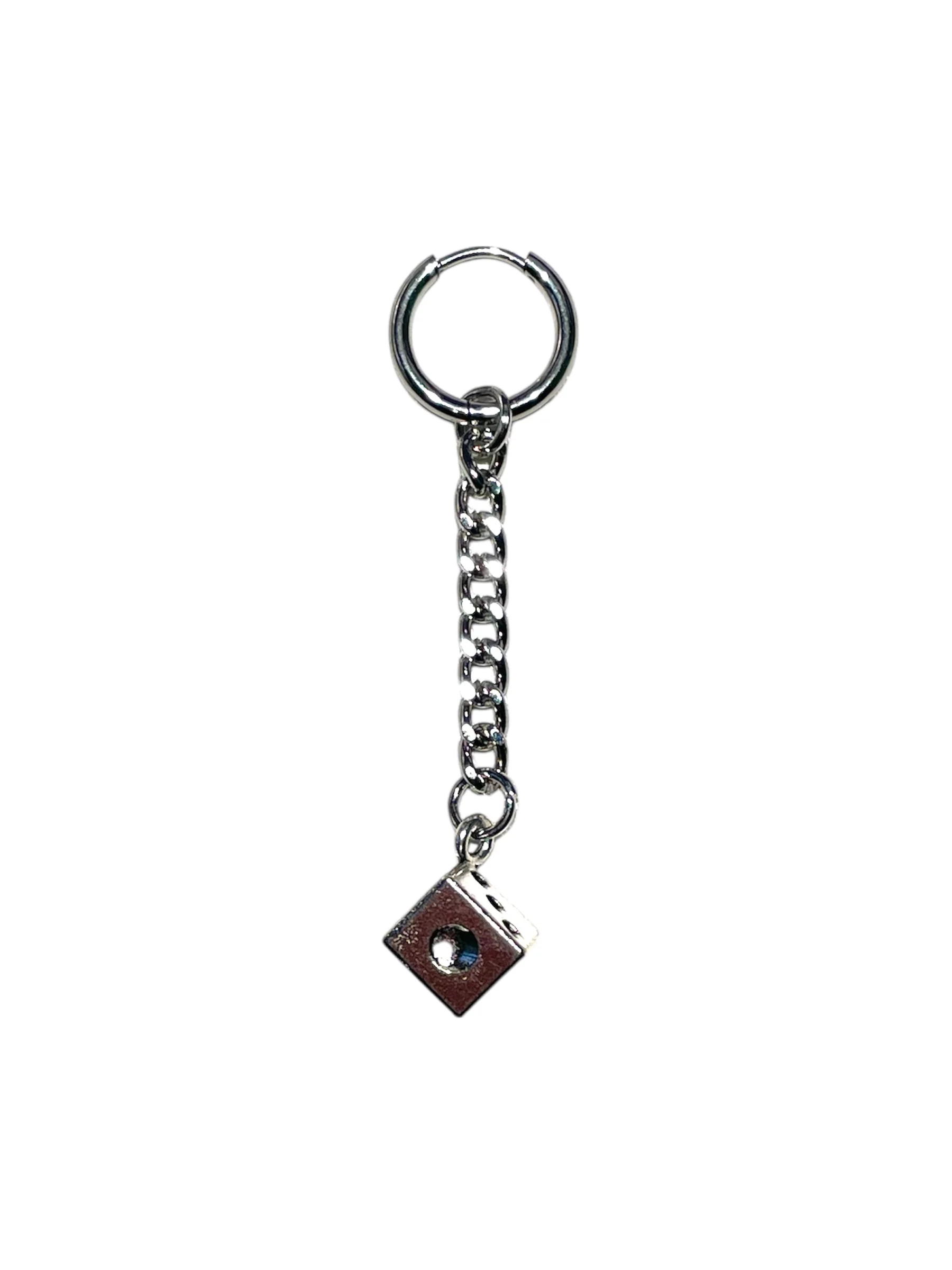 DROP CHAIN DICE EARRING