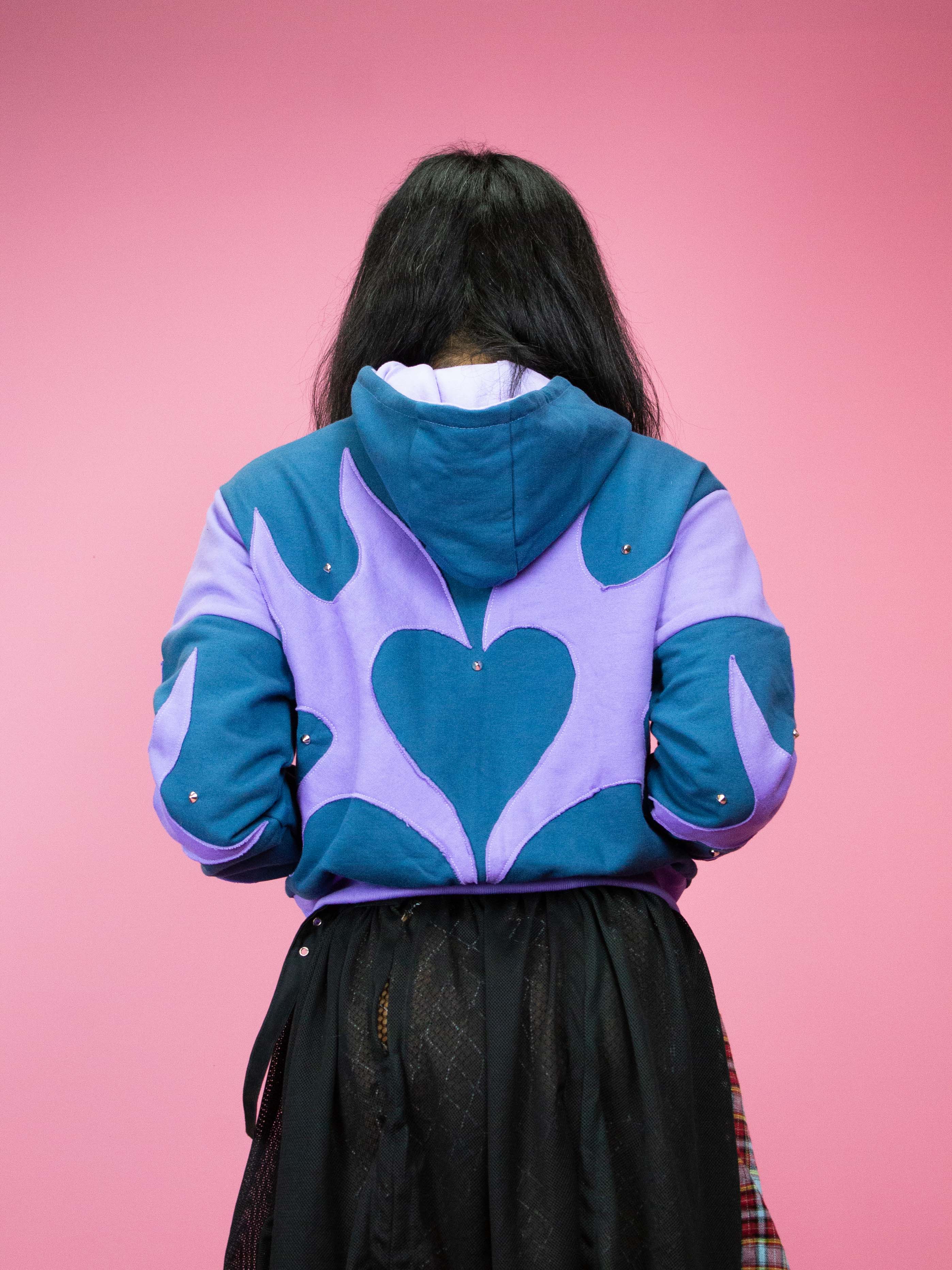 FLUOR SER BANSHEE HOODIE SKYBLUE L FL155 - Image 7
