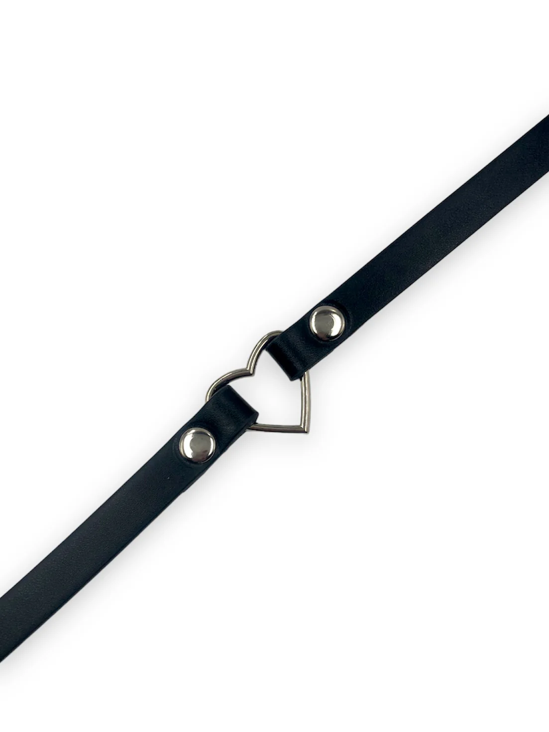 FUNK PLUS THIN CHOKER WITH HEART FC224 LEATHER - Image 2