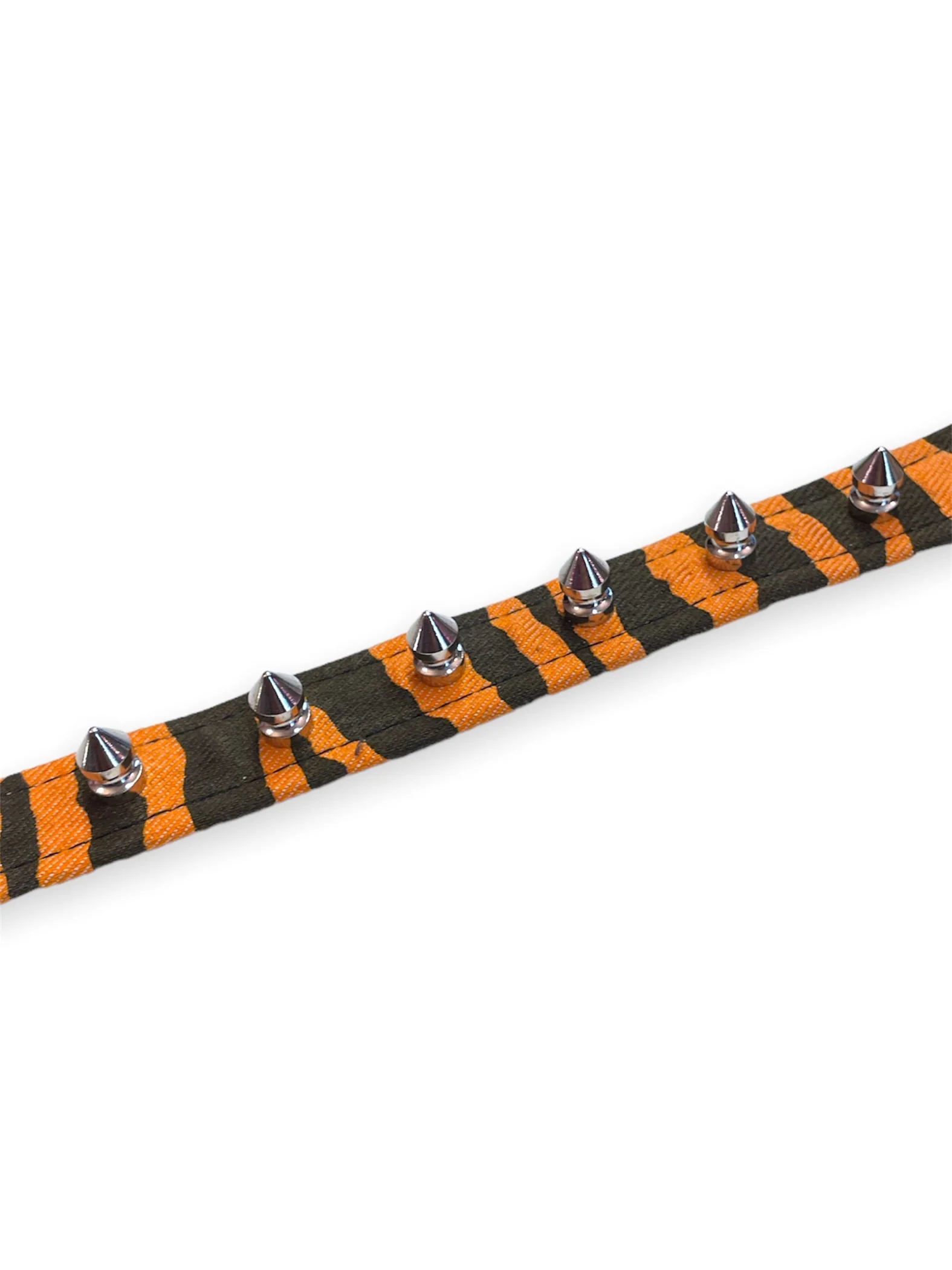 FUNK PLUS SPIKE ORANGE ZEBRA CHOKER CK134 - Image 2