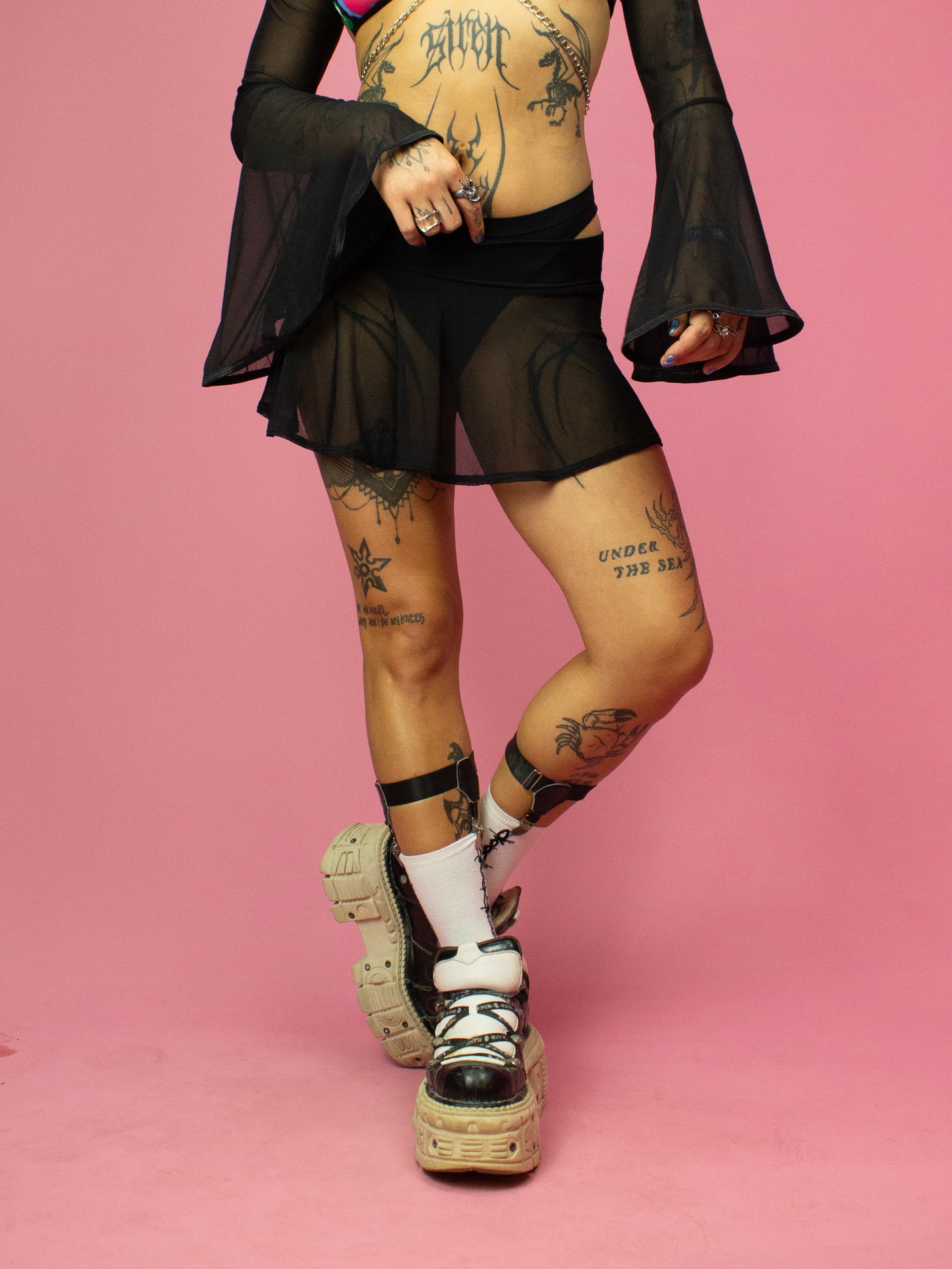 INDYANNA MICRO SKIRT MESH BLACK - Image 3