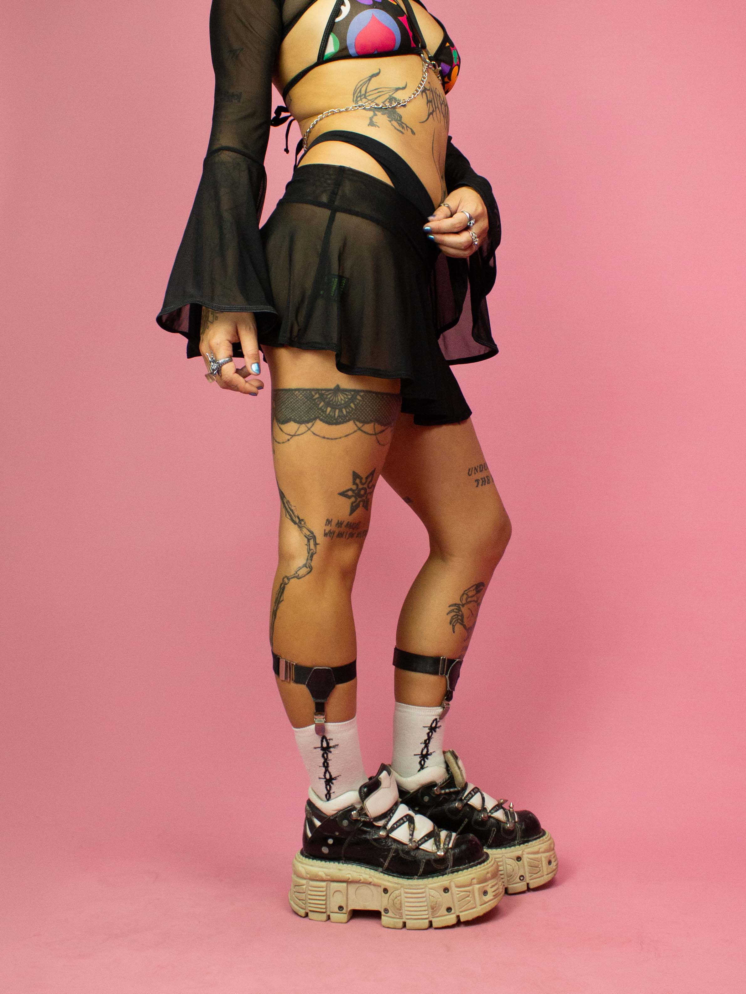 INDYANNA MICRO SKIRT MESH BLACK - Image 4