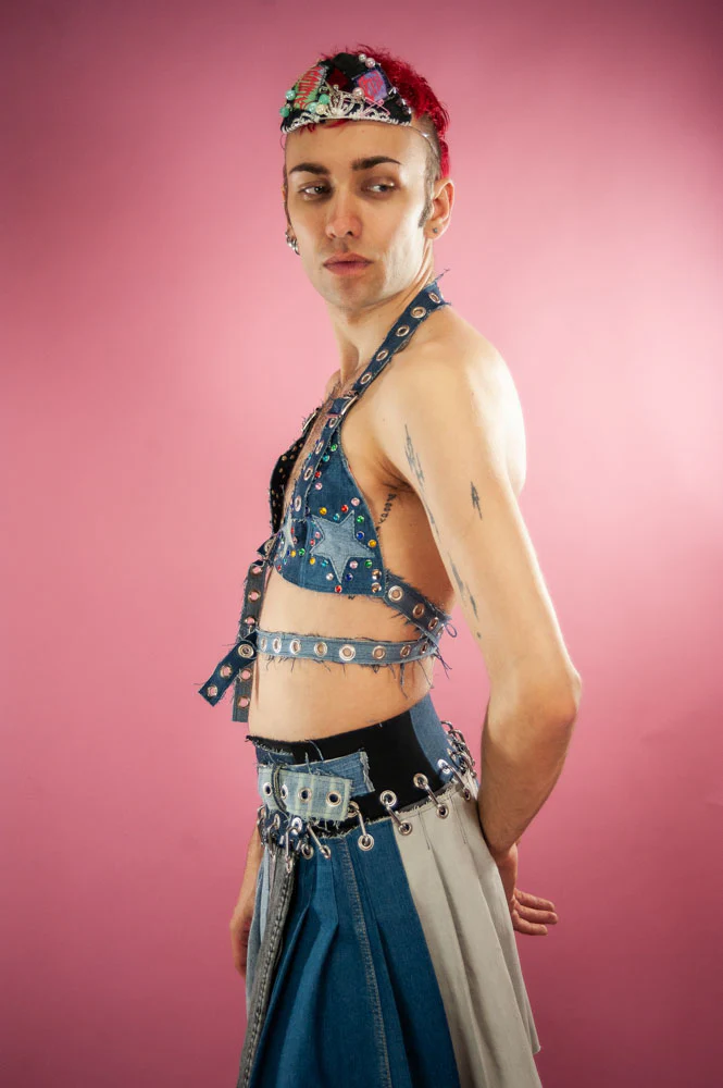 INDYANNA UPCYCLED JEANS STAR BRA RAINBOW STONES - Image 2