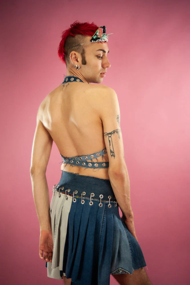 INDYANNA UPCYCLED JEANS STAR BRA RAINBOW STONES - Image 3