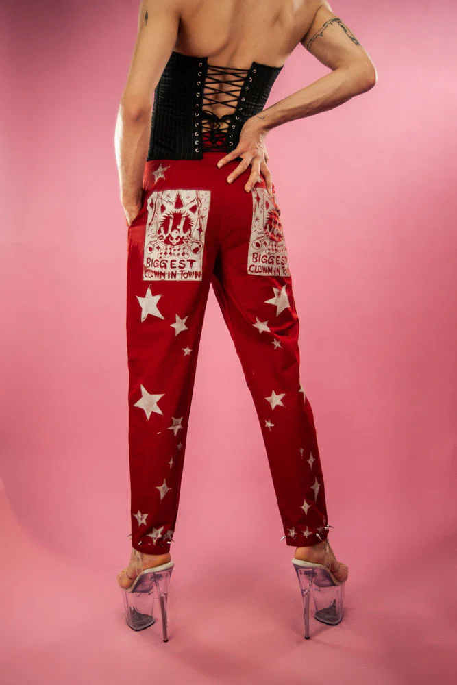 IVO RED PANTS PRINTED - Image 5