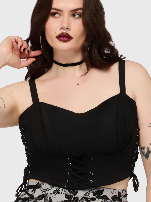 KILLSTAR FAWNELLE LACE UP CORSET TOP