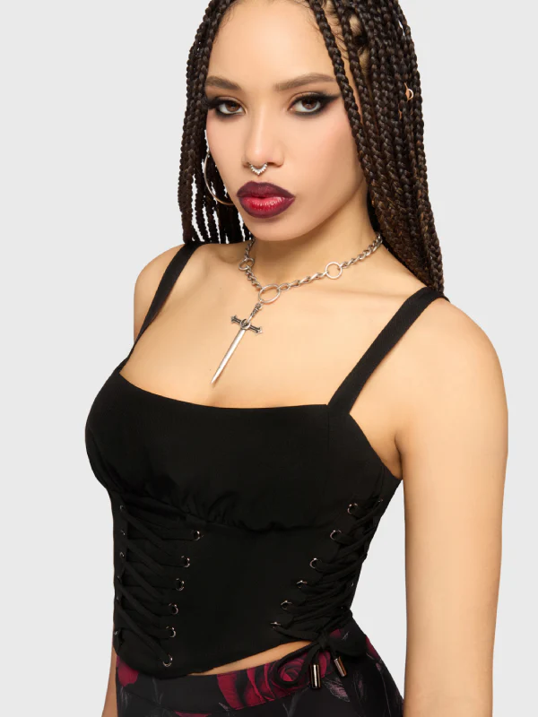 KILLSTAR FAWNELLE LACE UP CORSET TOP - Image 5