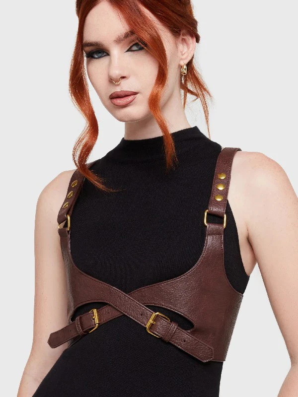 KILLSTAR ROSEATE HARNESS BROWN/GOLD