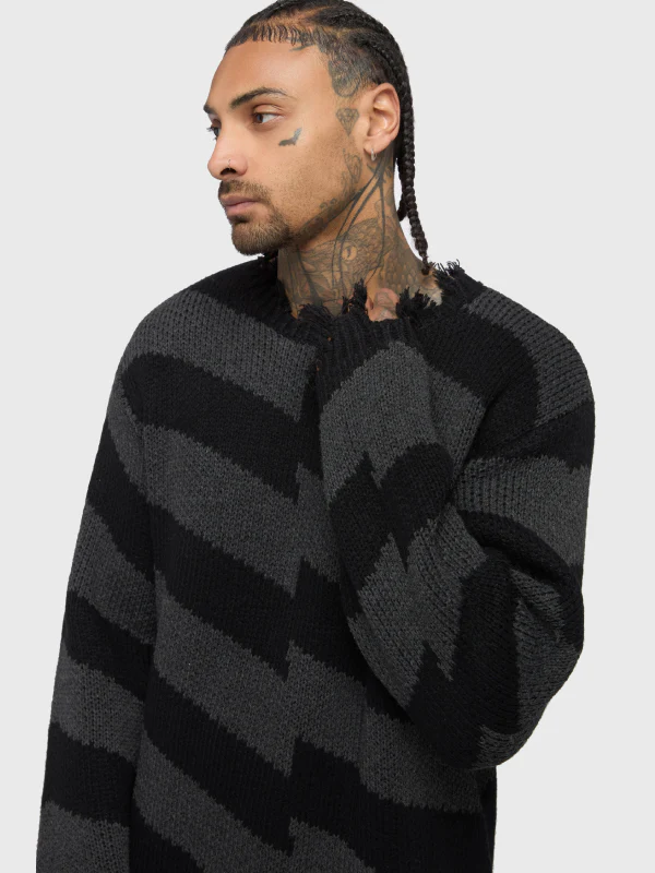 KILLSTAR SHADOWMARK JACQUARD SWEATER