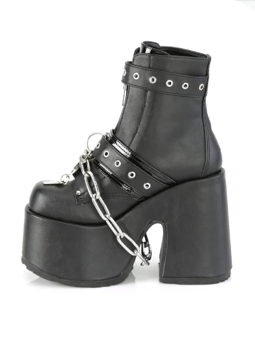 DEMONIACULT CAMEL-205 BLACK VEGAN LEATHER - Image 3
