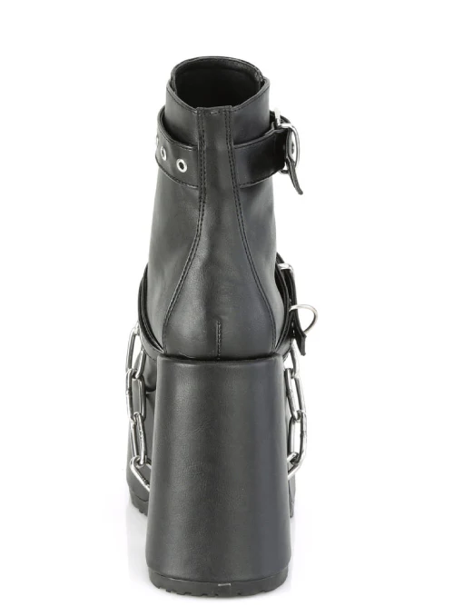 DEMONIACULT CAMEL-205 BLACK VEGAN LEATHER - Image 4