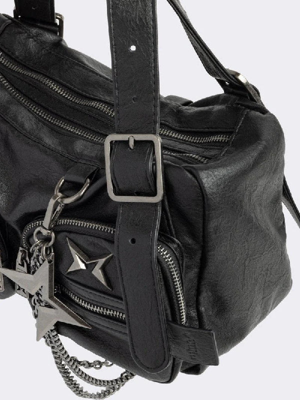 MINGA SOOT VEGAN LEATHER SHOULDER BAG - Image 4