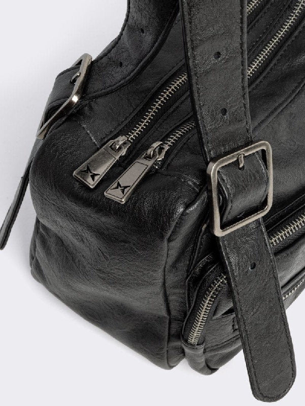 MINGA SOOT VEGAN LEATHER SHOULDER BAG - Image 5