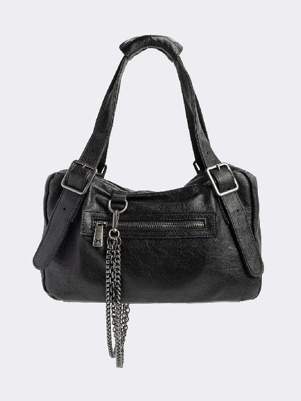 MINGA SOOT VEGAN LEATHER SHOULDER BAG - Image 7