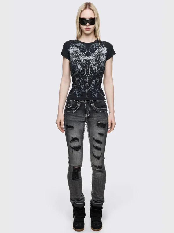 MINGA WINGED CROSS BABY TEE - Image 3