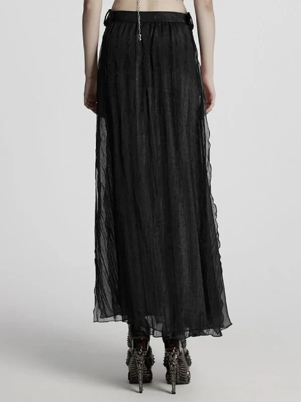 PUNK RAVE CHIFFON MAXI SKIRT WQ-861BQF - Image 3