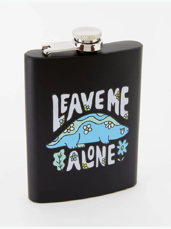 PUNKY PINS LEAVE ME ALONE HIP FLASK BLACK - Image 2