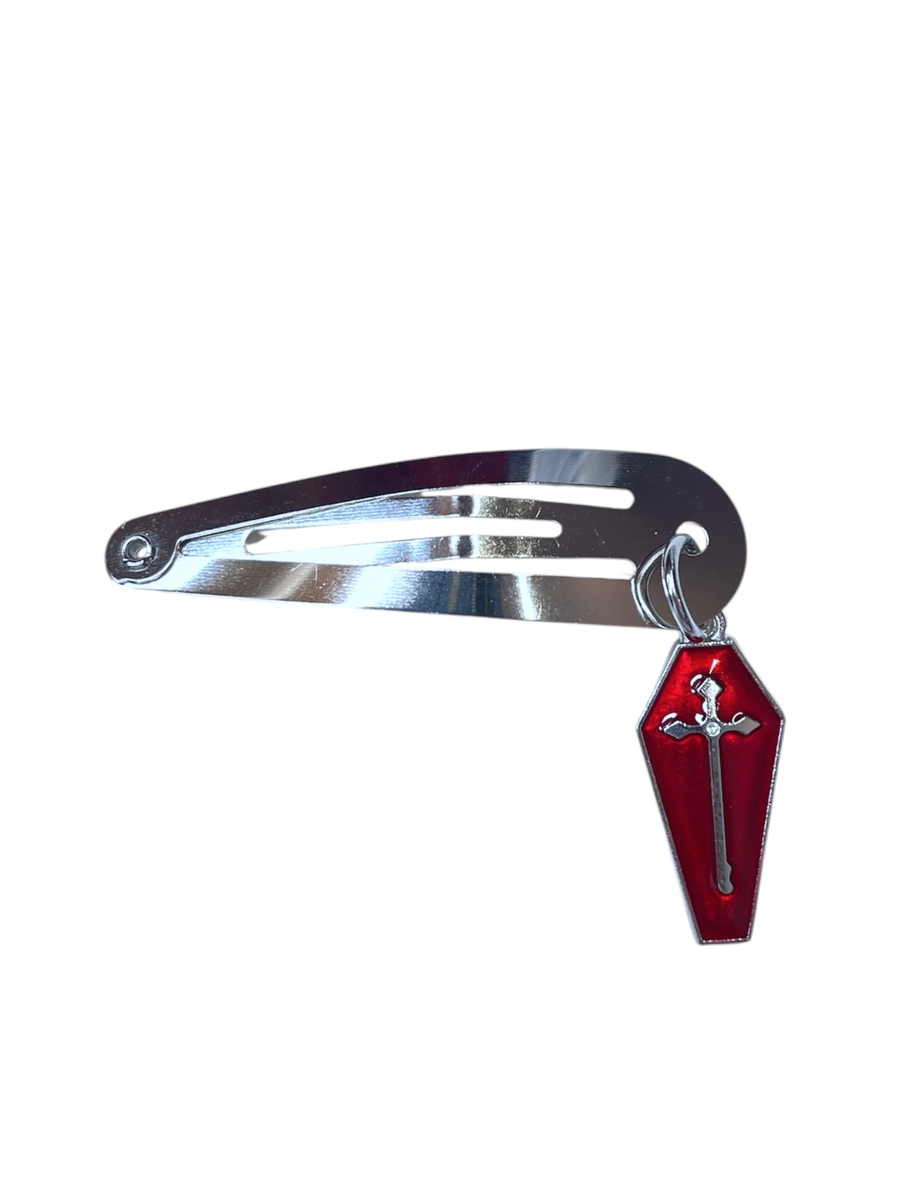 RED COFFIN HAIRCLIP