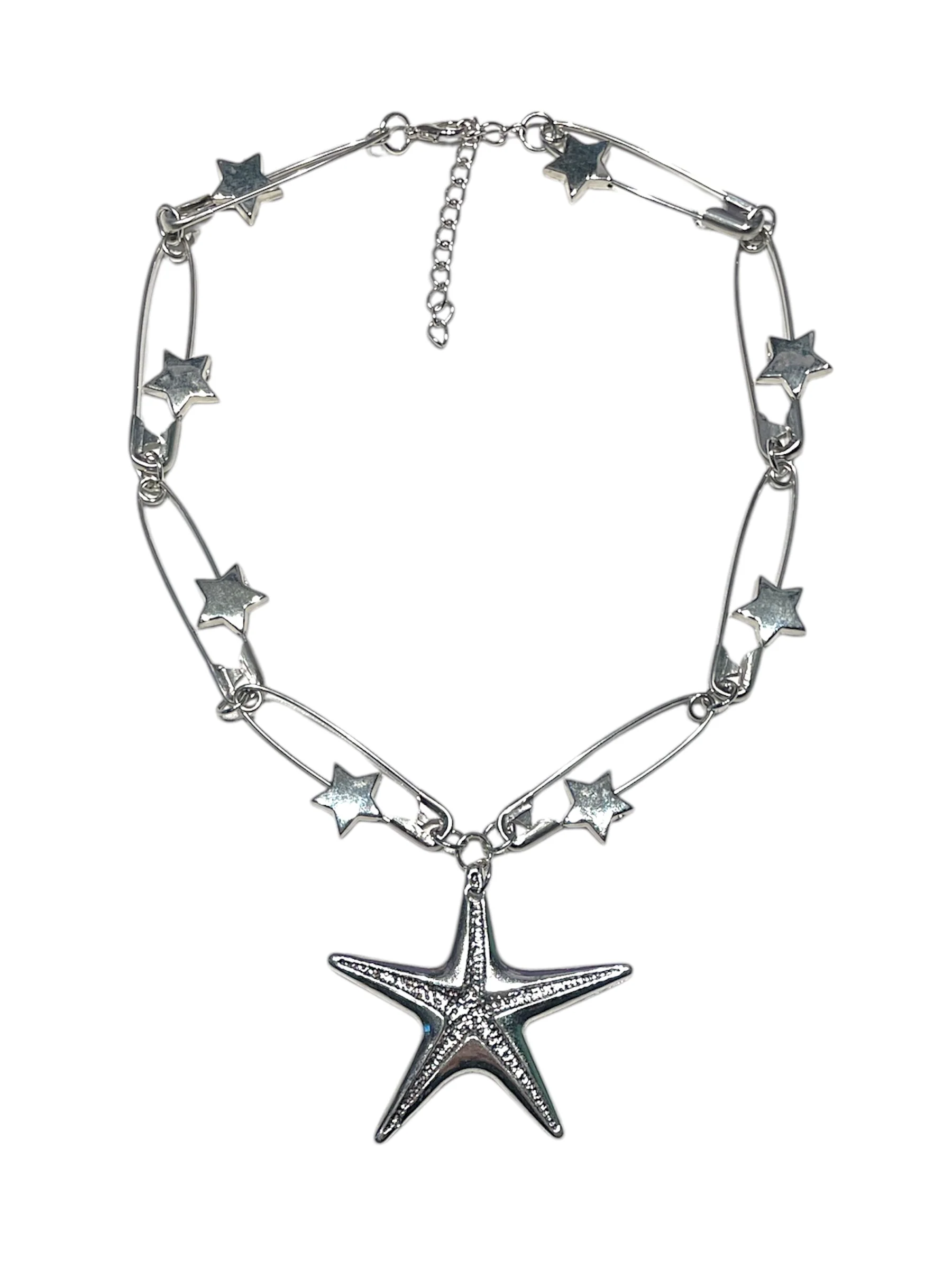 SAFETY PIN STAR NECKLACE