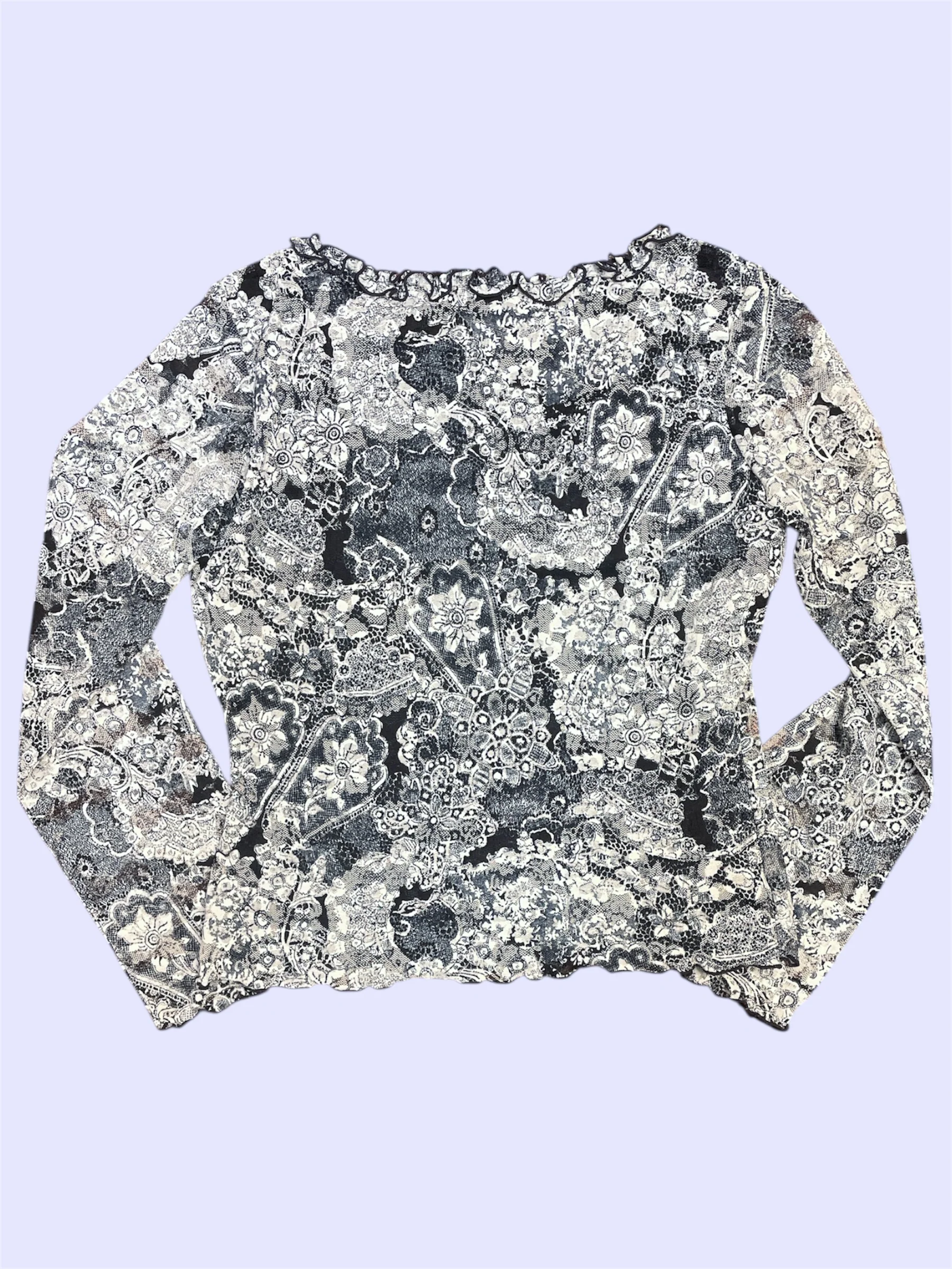 SECOND HAND 123 BLUE LACE TOP - Image 3