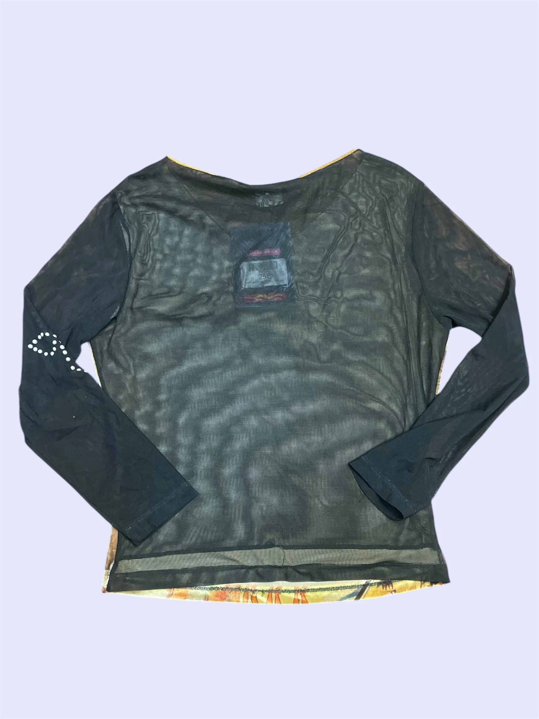 SECOND HAND VELVET AND MESH LONGSLEEVE - Image 3
