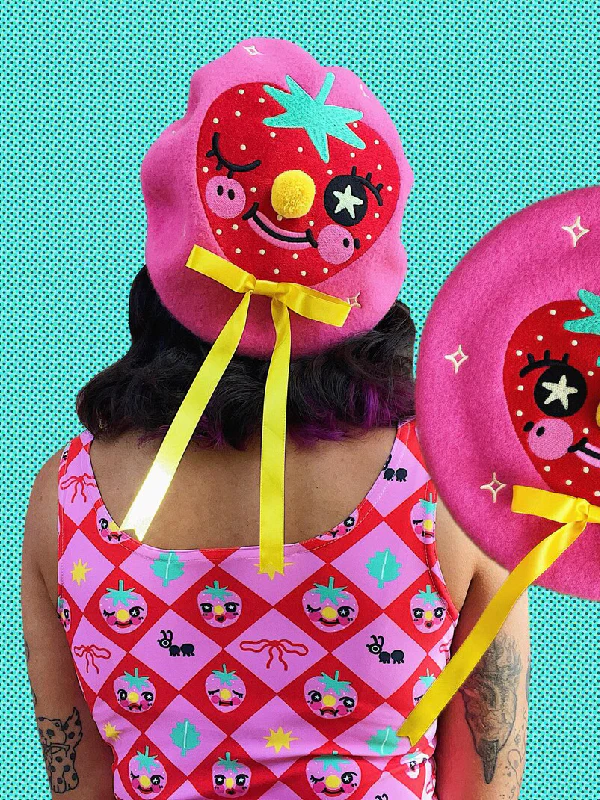 SO LAZO STRAWBERRY BERET - Image 3