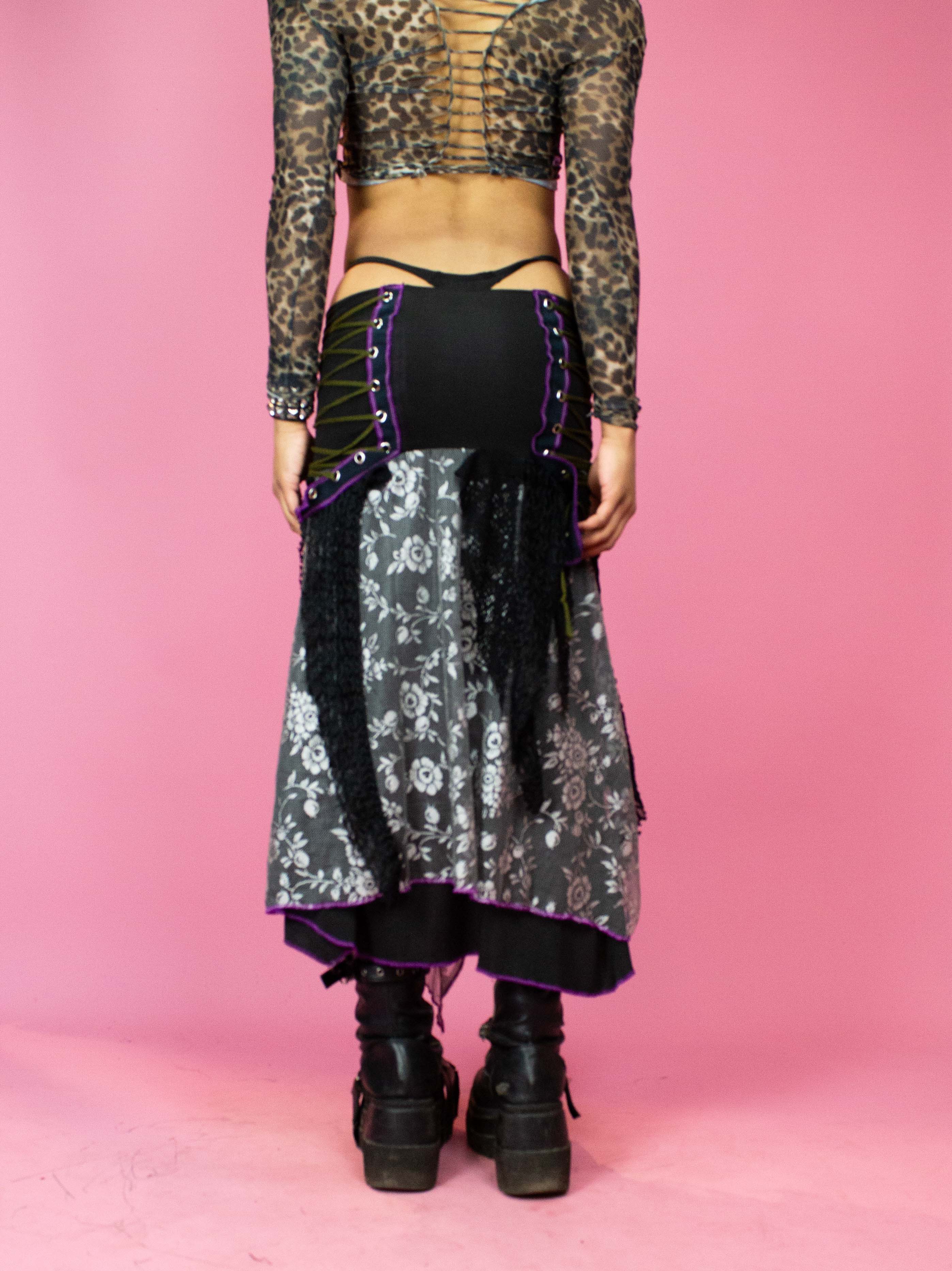 TINK STUDIO CORSET SKIRT/DRESS SILVER LACE - Image 12